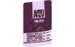 AATU Паучи для кошек  Курица и Перепел (FOR CATS CHICKEN & QUAIL). Вес: 85 г