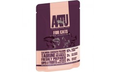 AATU Паучи для кошек Лосось, Курица, Креветки (FOR CATS SALMON, CHICKEN & PRAWN). Вес: 85 г