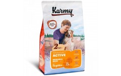 KARMY сухой корм Актив Медиум и Макси для собак средних и крупных пород, подверженных повышенных физическим нагрузкам Индейка. Вес: 2 кг