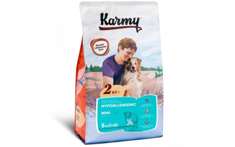 KARMY сухой корм Гипоаллергенный Мини для собак мелких пород Ягненок. Вес: 2 кг