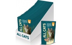 ALL CATS влажный корм для кошек Индейка в соусе Пауч. Вес: 85 г