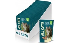 ALL CATS влажный корм для кошек Кролик в соусе Пауч. Вес: 85 г