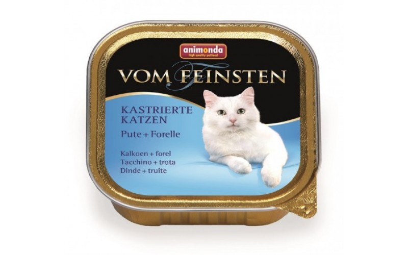Animonda Консервы для кастрированных кошек с индейкой и форелью (Vom Feinsten Castrated cat). Вес: 100 г