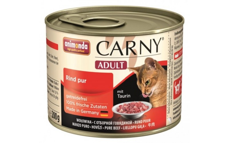Animonda Консервы для кошек с отборной говядиной (Carny Adult). Вес: 200 г