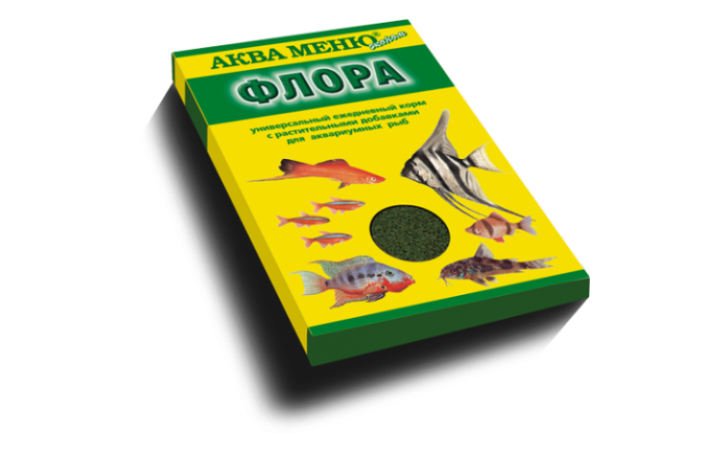 Аква Меню "Флора" корм для рыб (хлопья). Вес: 30 г