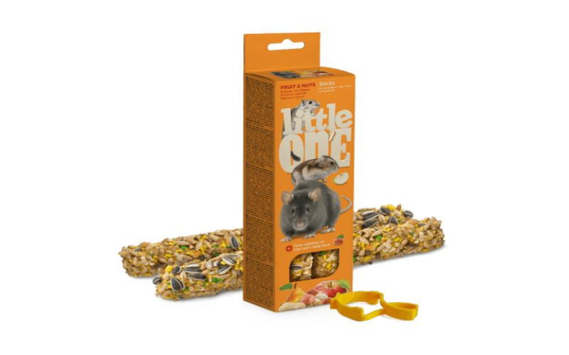 Little One Палочки для хомяков, крыс, мышей и песчанок с фруктами и орехами