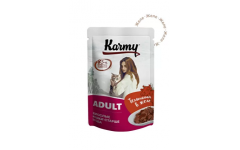 KARMY ADULT корм для кошек Пауч Телятина в желе. Вес: 80 г